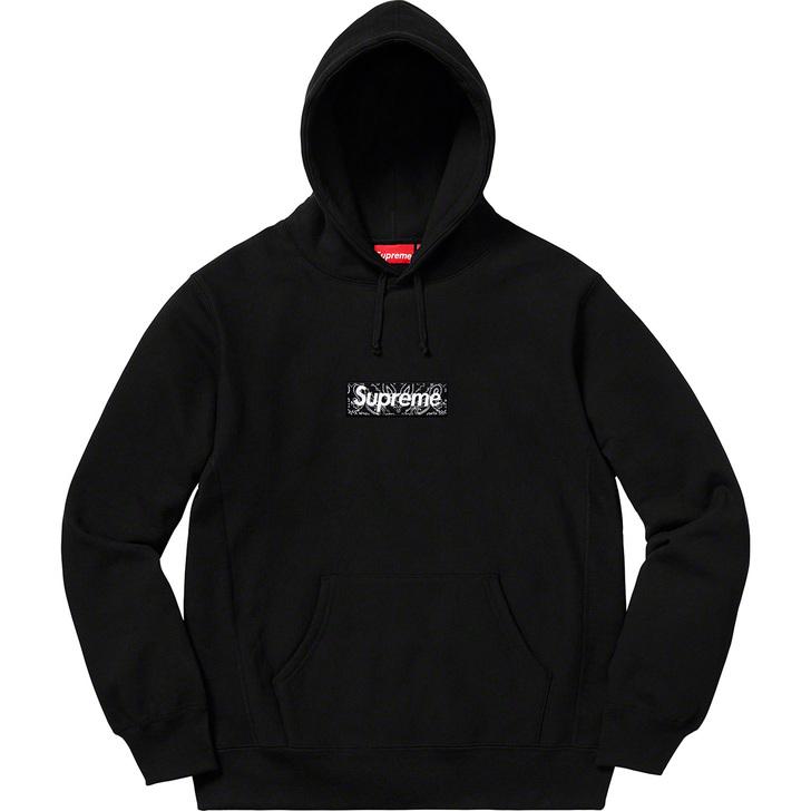 Supreme Bandana Box Logo Hooded Sweatshirt (Black) - After Burn